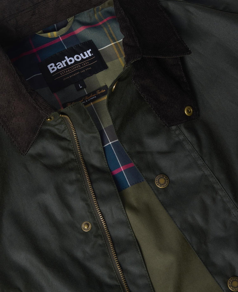 Afbeelding laden in Galerijviewer, Barbour Halton Wax Jacket in Fern