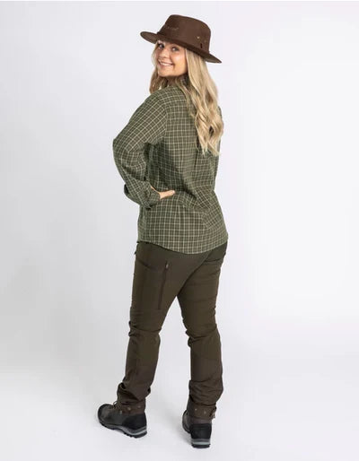 Afbeelding laden in Galerijviewer, Pinewood Nydala Grouse Shirt W Moss Green - Het Brabants Jachthuis