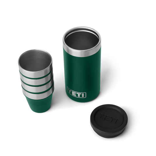 Yeti Shot Glasses & Case, black forest green