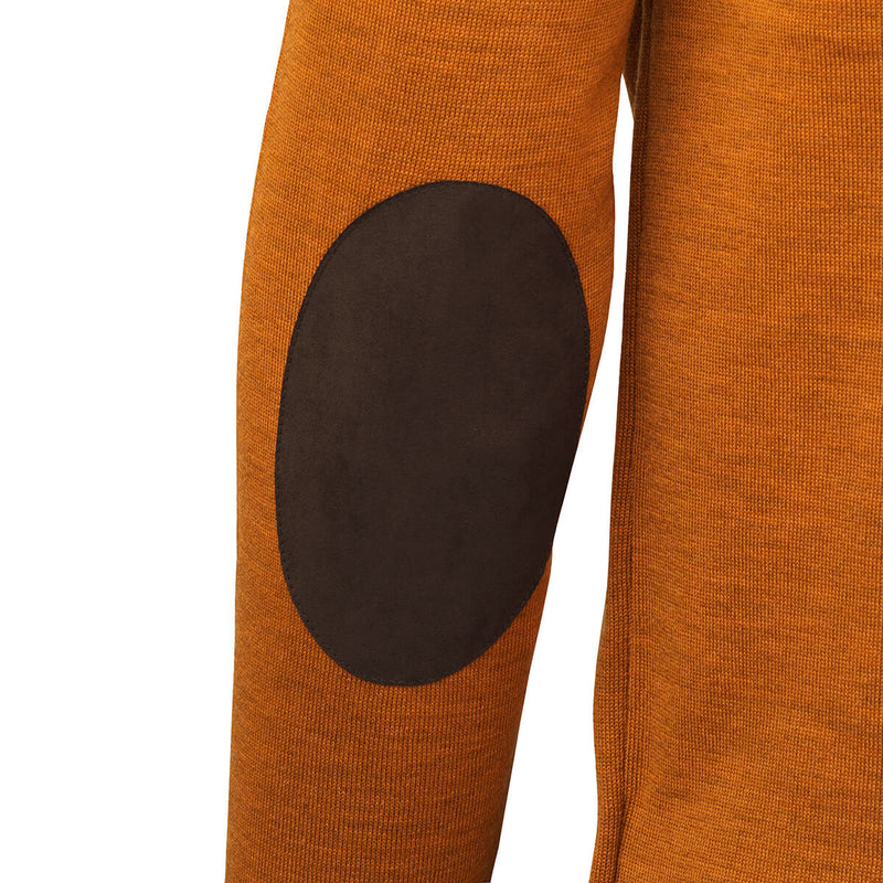 Afbeelding laden in Galerijviewer, Laksen Sussex, merino herentrui met V-hals, mustard