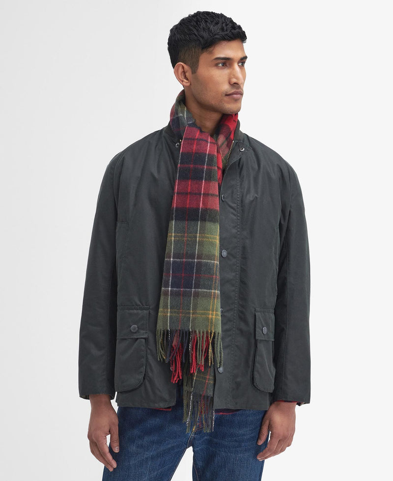 Afbeelding laden in Galerijviewer, Barbour Brack Patchwork Tartan Scarf, cardinal/classic