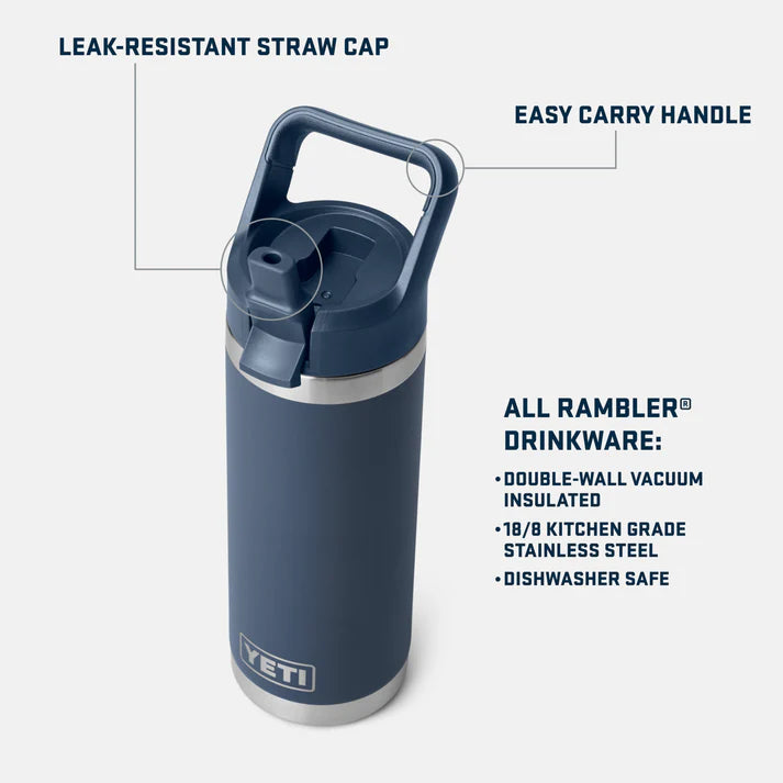 Afbeelding laden in Galerijviewer, Yeti Rambler Straw Bottle, 18 oz/532 ml, royal blue