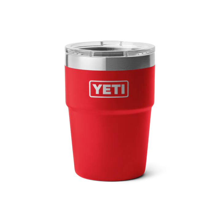 Yeti Rambler met magslider deksel, stapelbaar, 16 oz/473 ml, rescue red