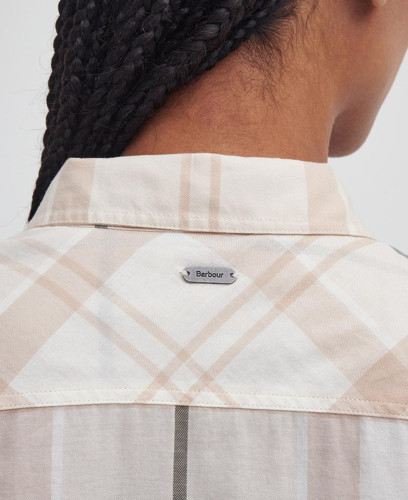 Afbeelding laden in Galerijviewer, Barbour Bredon Check Shirt, winter white/loden tartan