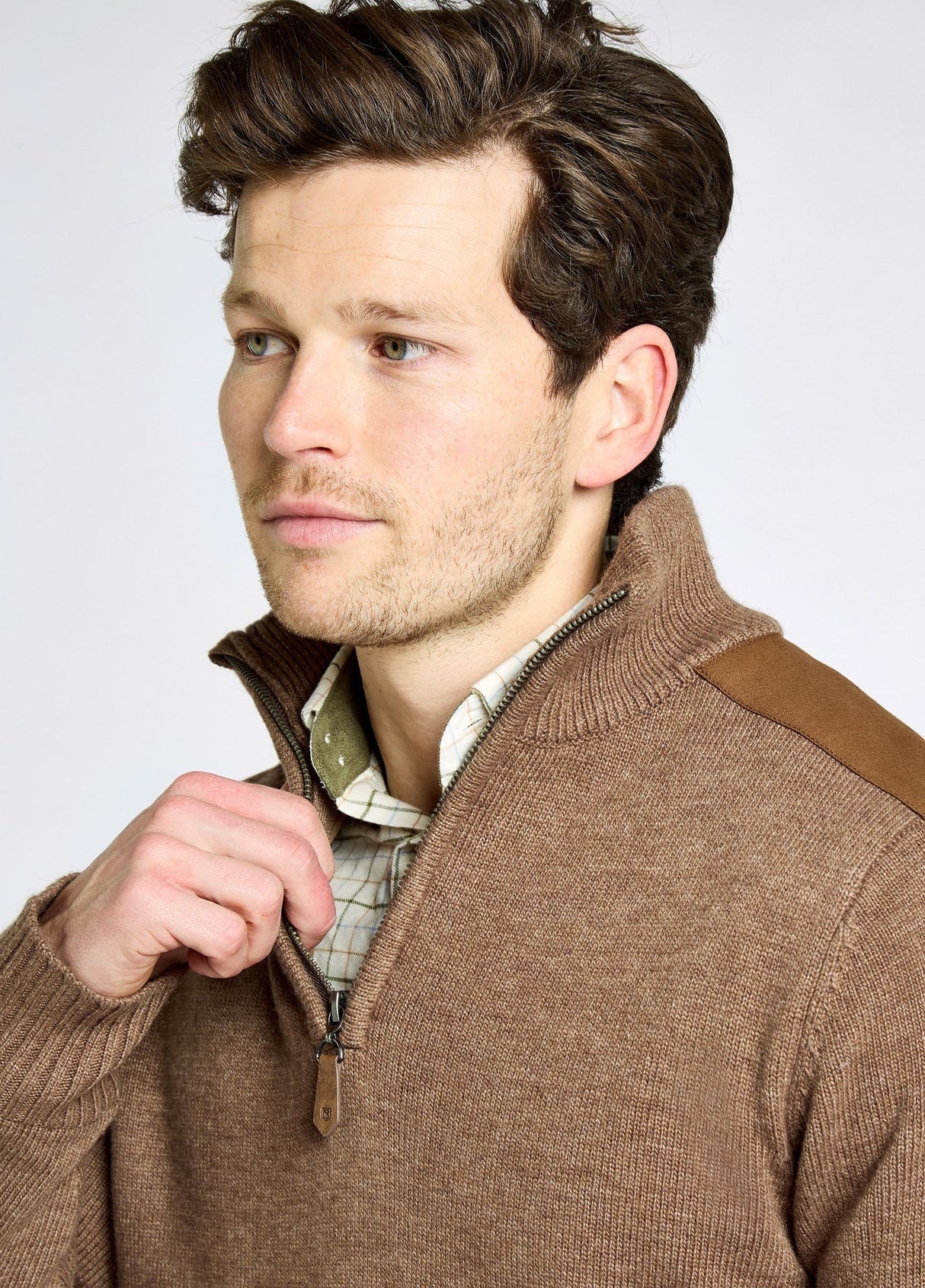 Dubarry Doherty, heren trui met kwart rits en windstopper, elk