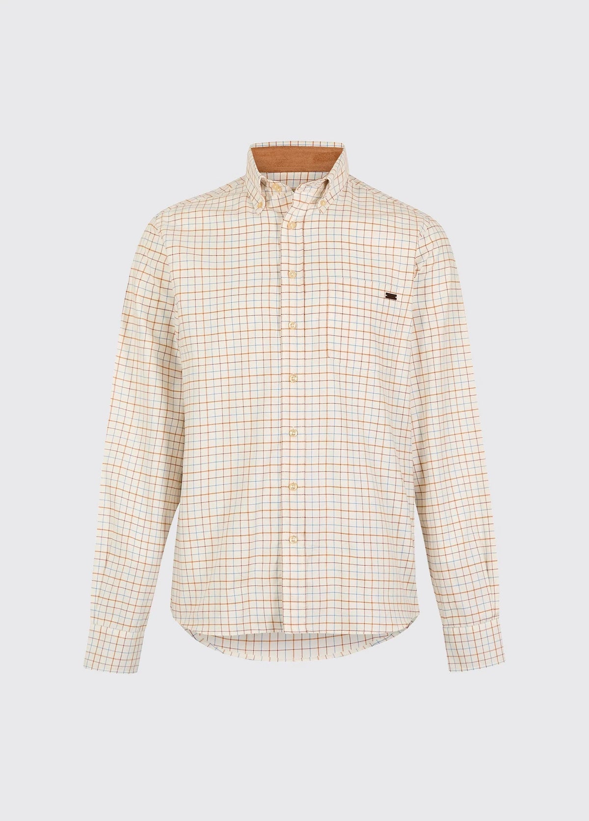 Dubarry Drumcar, heren geruit overhemd, ochre