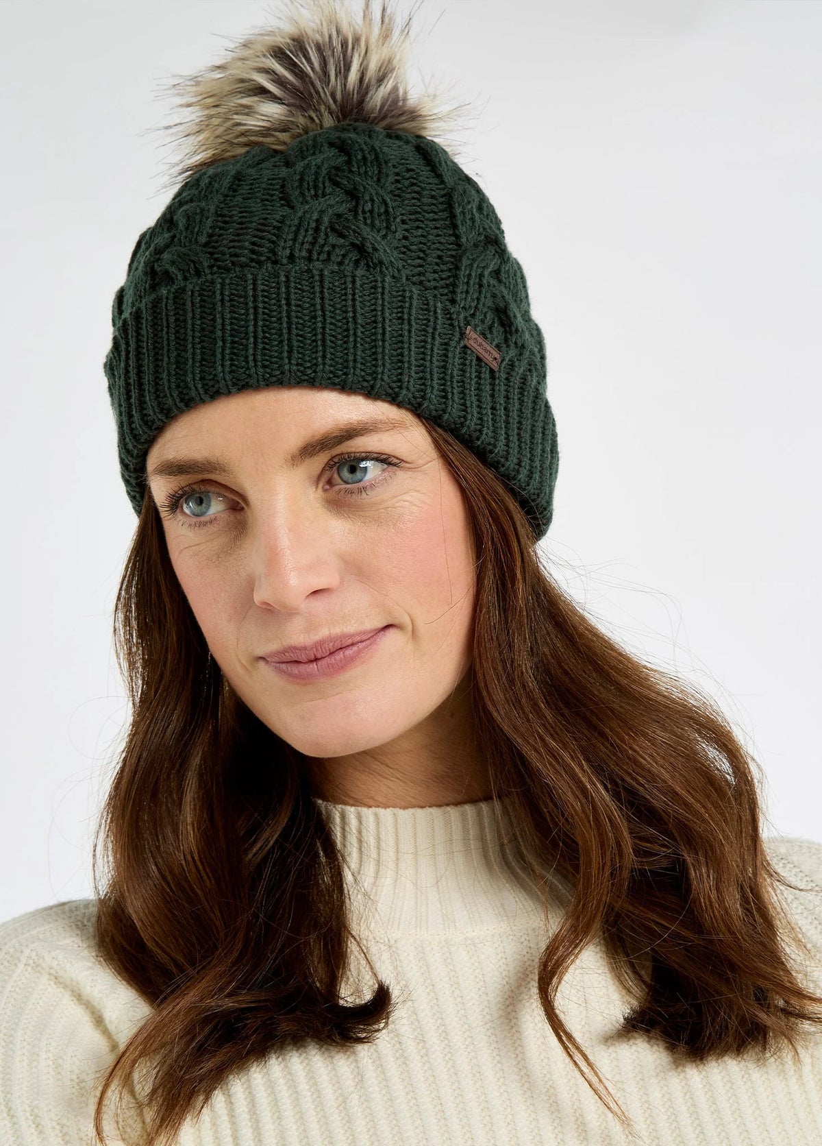 Dubarry Edenmore, set van gebreide muts en sjaal, olive