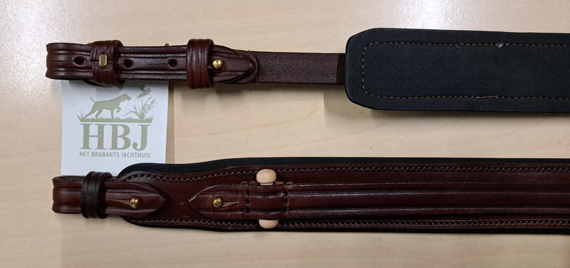 Afbeelding laden in Galerijviewer, Geweerriem Leer met neopreen rug en snelsluiting (kopie)-Het Brabants Jachthuis-Het Brabants Jachthuis