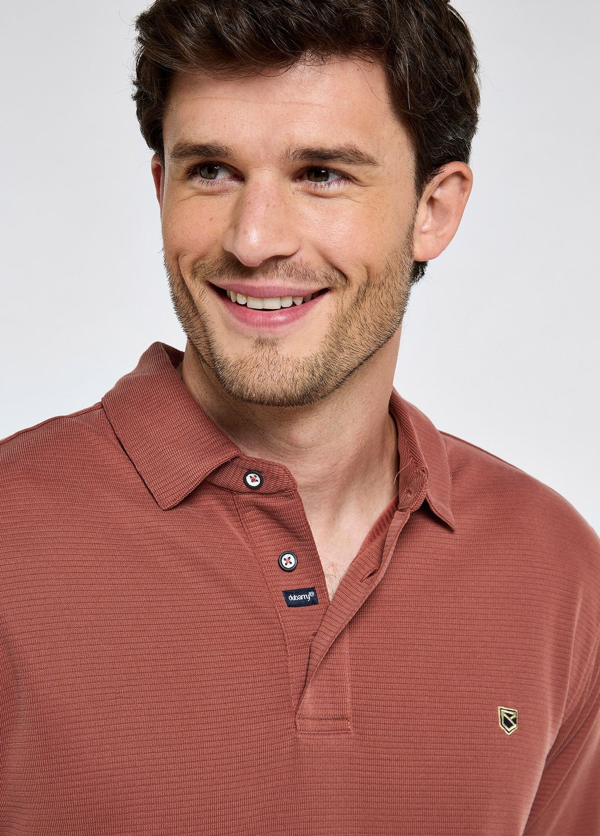 Dubarry Gilligan Heren Tencel Modal Poloshirt, rust