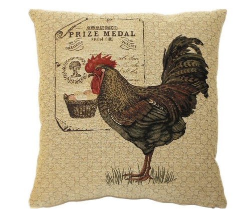 Afbeelding laden in Galerijviewer, Gobelin Kussen Left Facing Chicken, beige