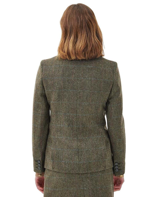 Barbour Robinson Tailored Jacket, herringbone with blue/ruby