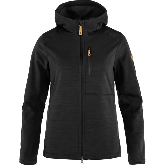 Afbeelding laden in Galerijviewer, Fjällräven Keb Fleece Hoodie W Black