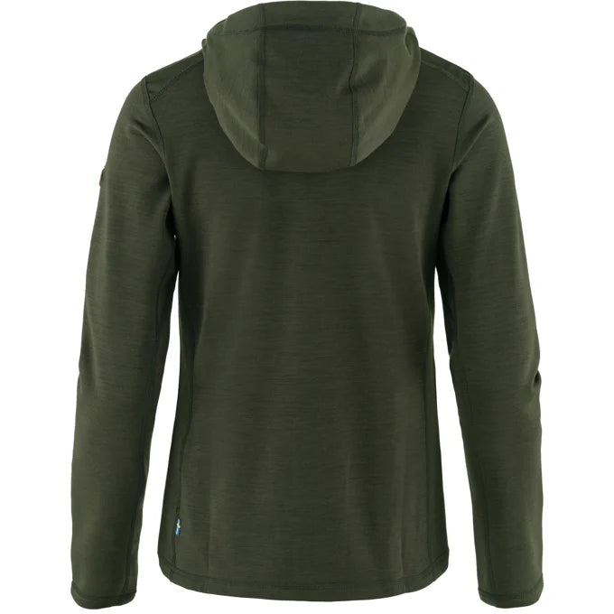 Afbeelding laden in Galerijviewer, Fjällräven Keb Fleece Hoodie W Laurel Green/Deep Forest