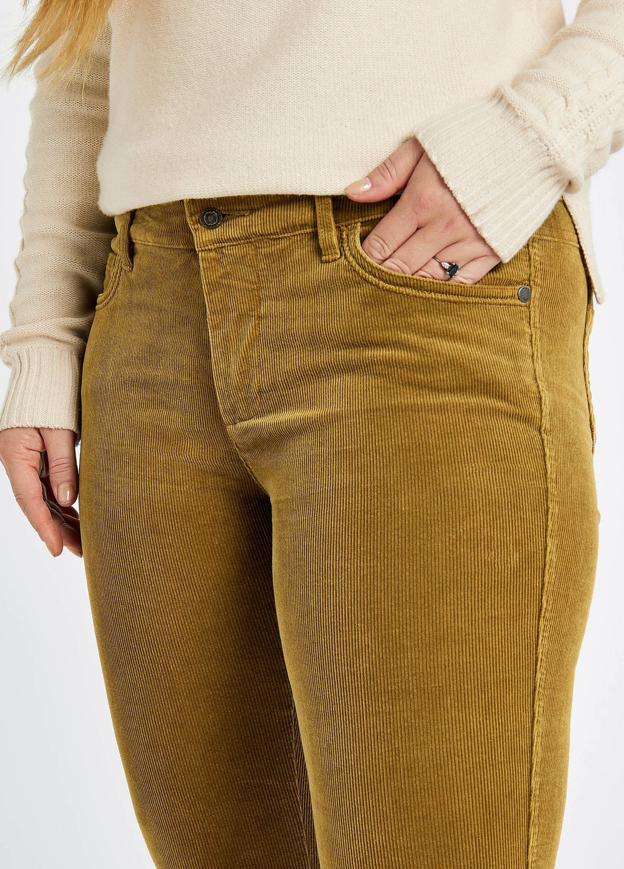 Dubarry Honeysuckle Corduroy Broek, harvest gold