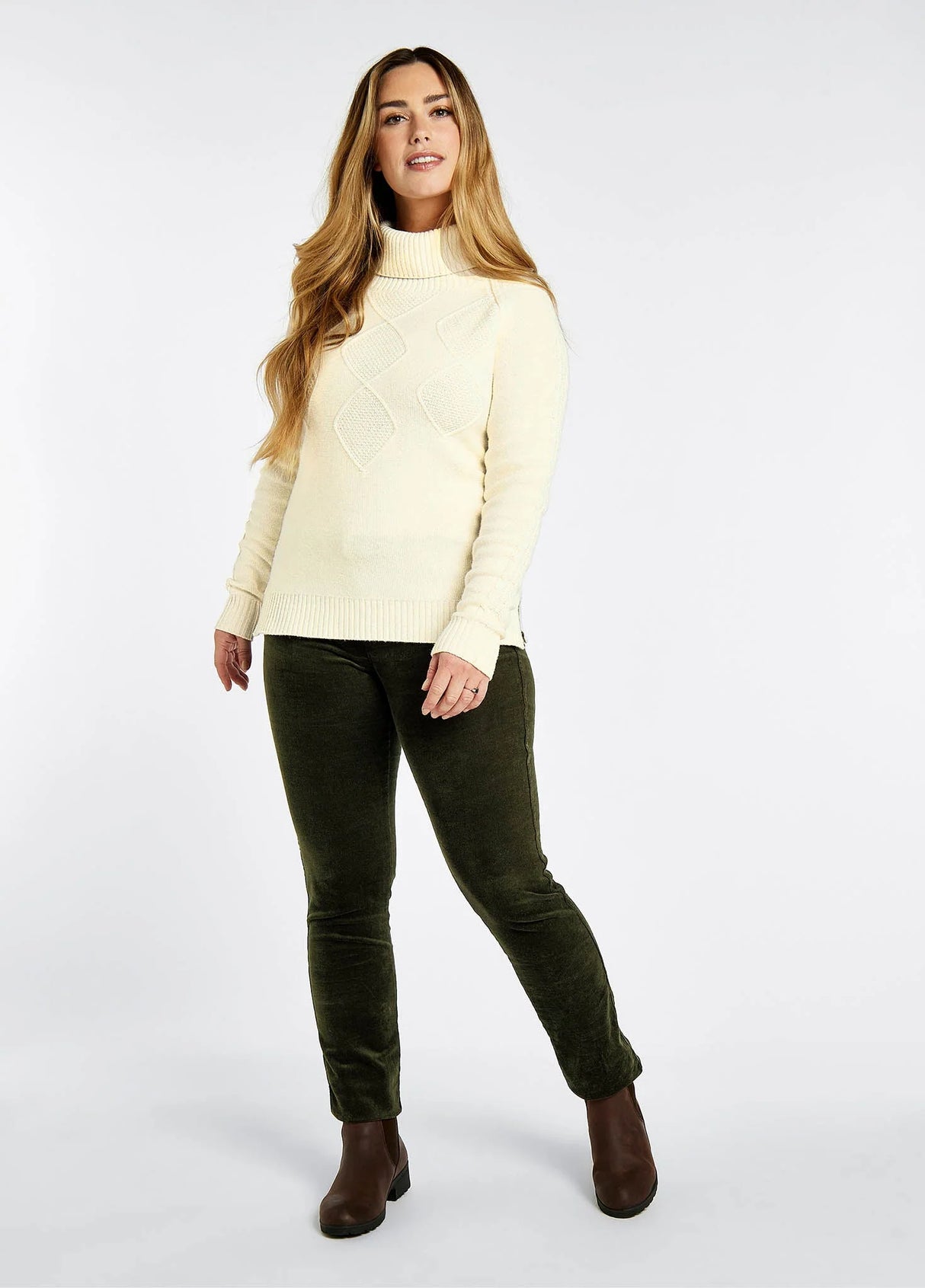 Dubarry Honeysuckle Corduroy Broek, olive
