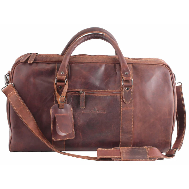 Afbeelding laden in Galerijviewer, Greenwood Victoria Leren Reistas, 46 liter, sandaal