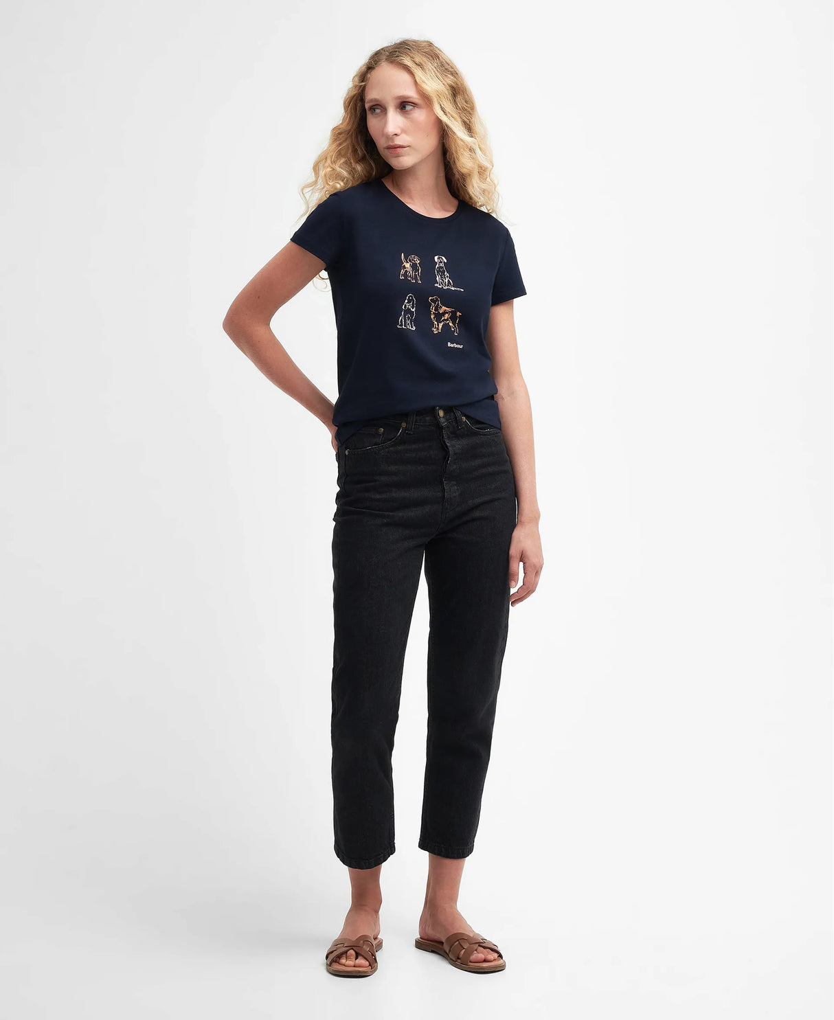 Barbour Bowland T-shirt, navy