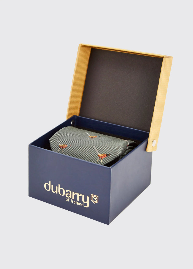 Afbeelding laden in Galerijviewer, Dubarry Madden Zijden Stropdas Fazantmotief, olive