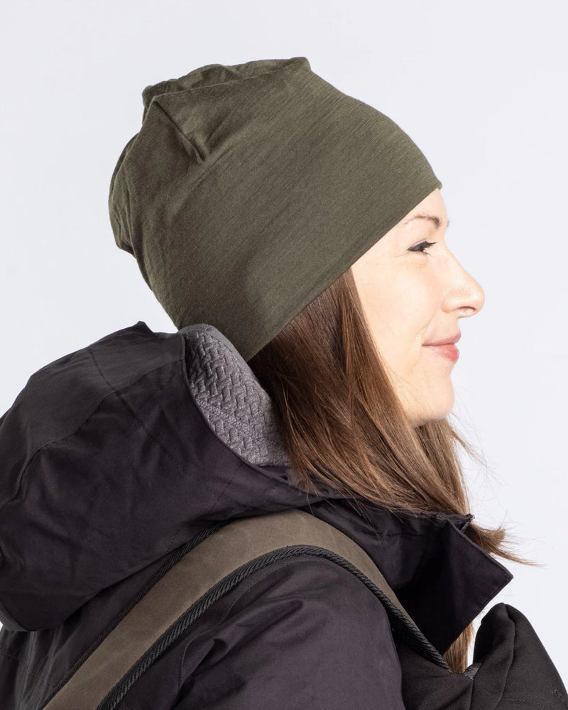 Afbeelding laden in Galerijviewer, Pinewood Merino Wool Beanie, moss green