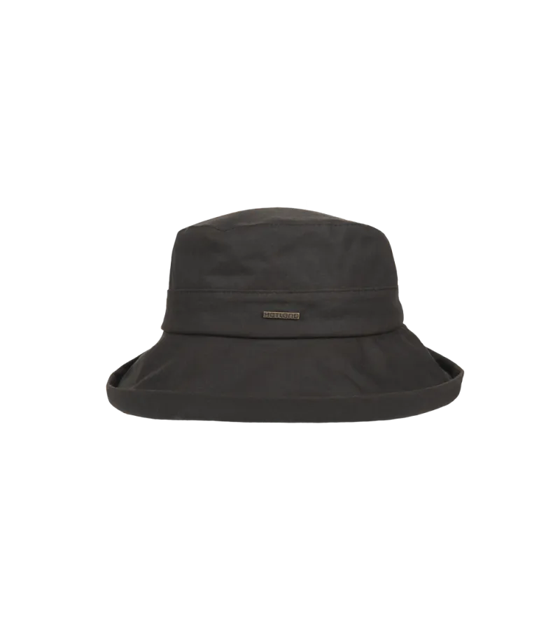 Hatland Merridin Waxed Hat, brown