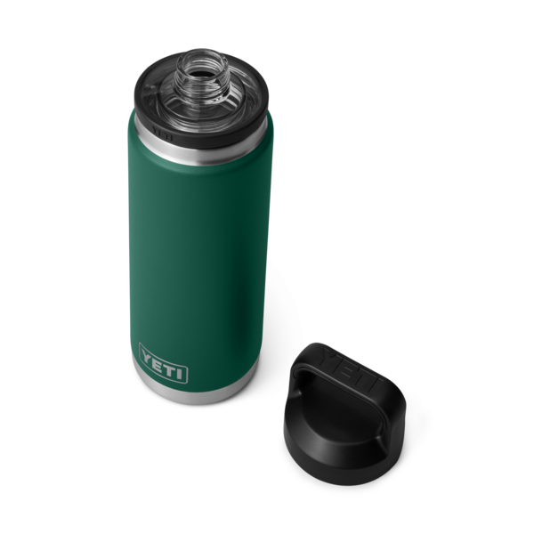 Yeti Rambler Bottle met Chug Cap, 18 oz/532 ml, black forest green
