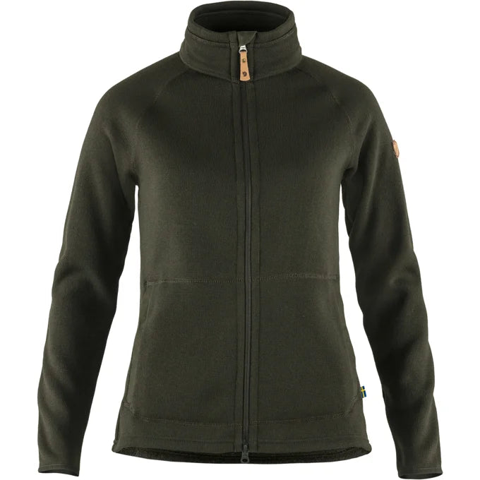 Fjällräven Övik Fleece Zip Sweater W, deep forest