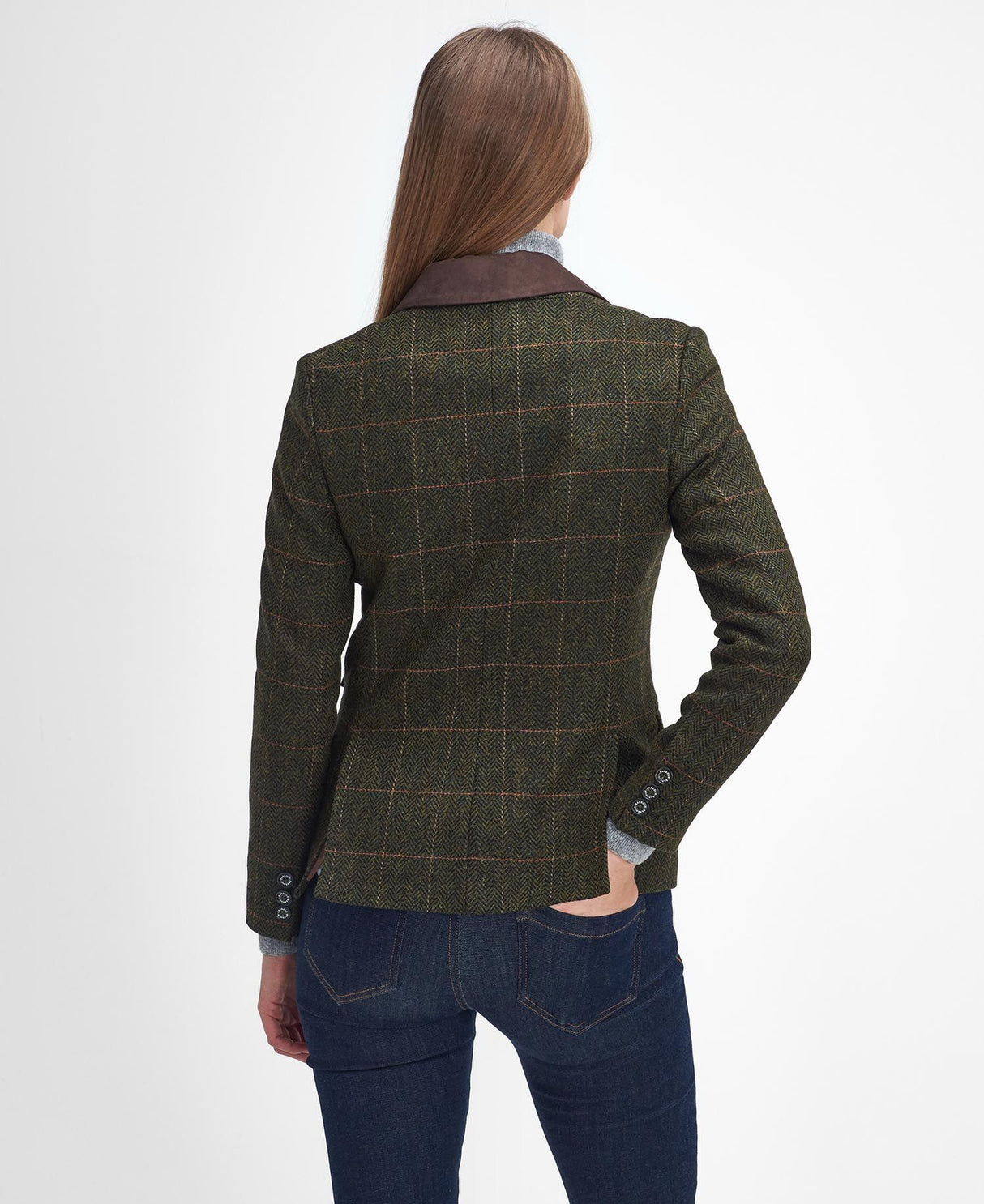 Barbour Robinson Tailored Jacket, herringbone with spiced pumpkin