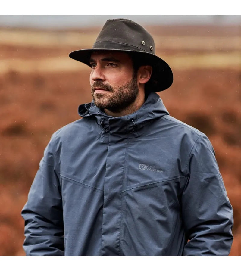 Afbeelding laden in Galerijviewer, Hatland Sanbourne Waxed Cotton, brown