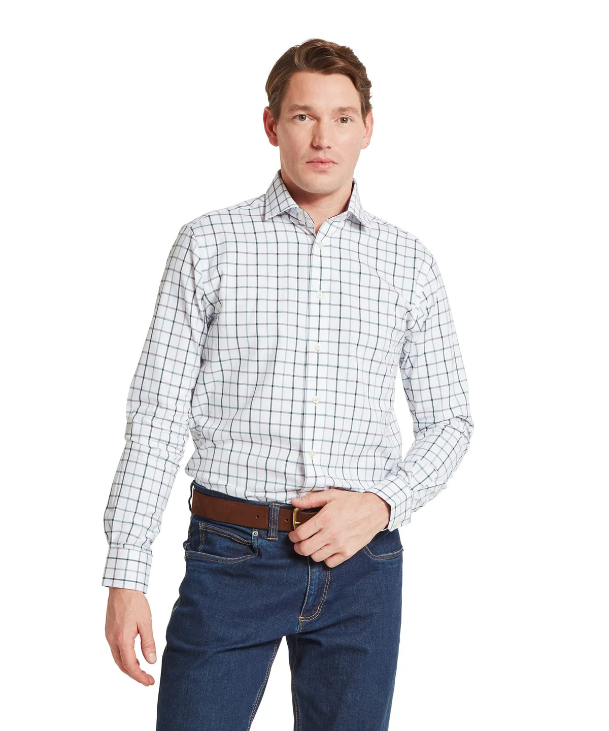 Schöffel Baconsthorpe Tailored Shirt, deep purple check