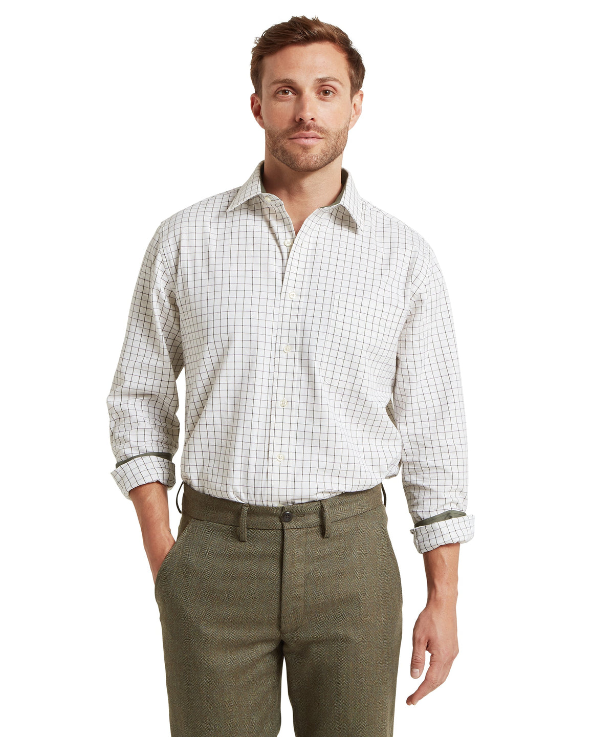 Schöffel Burnham Tattersall Classic Shirt Heren, blueberry tattersall