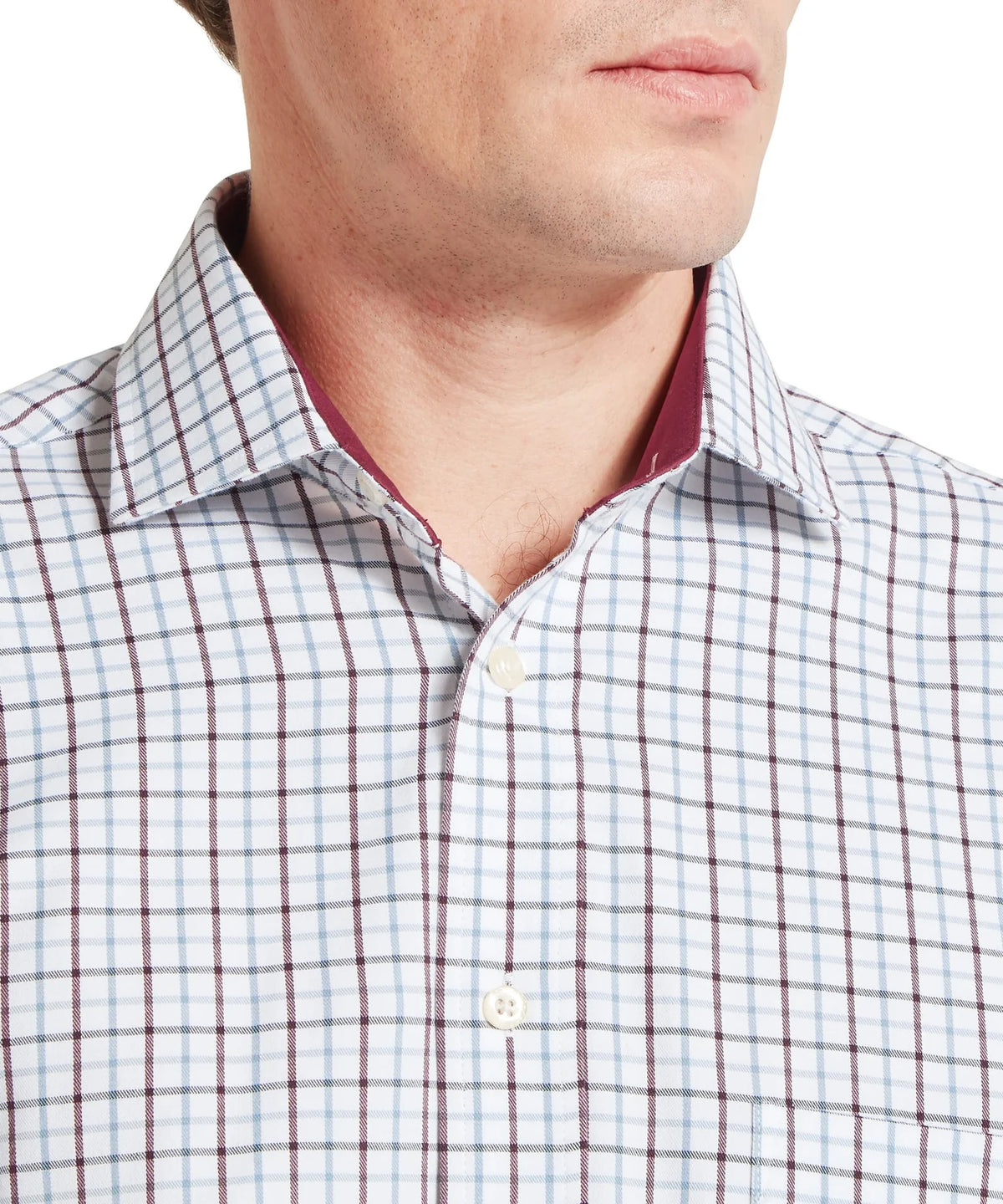 Schöffel Milton Tailored Shirt, port/lake blue check