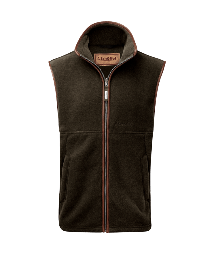 Schöffel Oakham Fleece Gilet Heren, dark olive