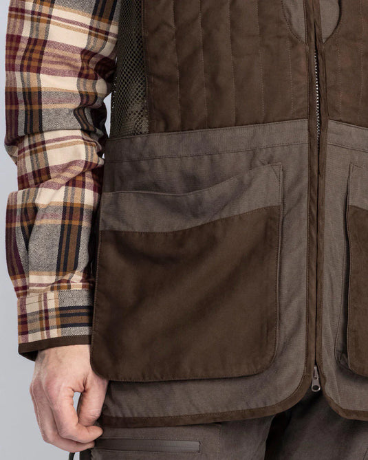 Pinewood Shooting Vest M, suede brown