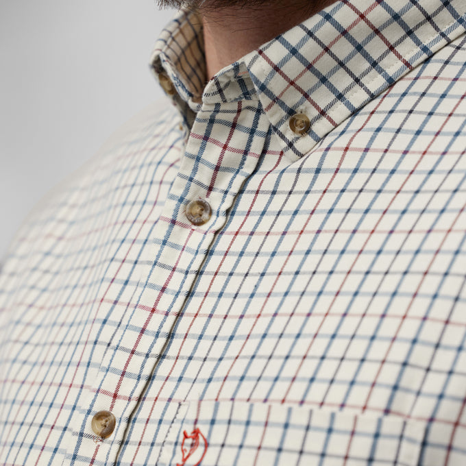 Fjällräven Sörmland Lite Flannel Shirt, chalk white/dark navy