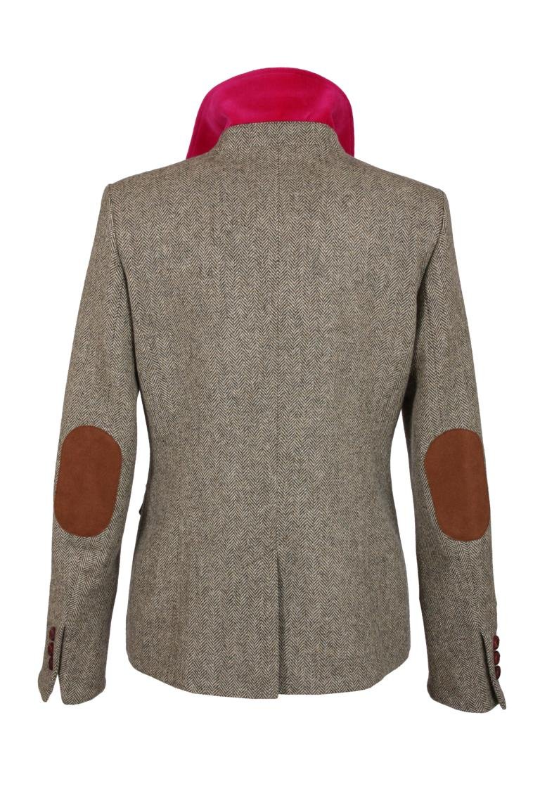 Afbeelding laden in Galerijviewer, Foresta damesblazer Tracy, visgraat, olive/off white