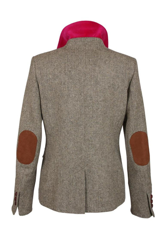 Foresta damesblazer Tracy, visgraat, olive/off white