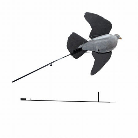 Lokvogel Duif vliegend, geflockt  met foam vleugels - Het Brabants Jachthuis