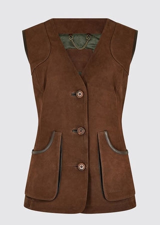 Dubarry Allendale Leren Gilet walnut - Het Brabants Jachthuis