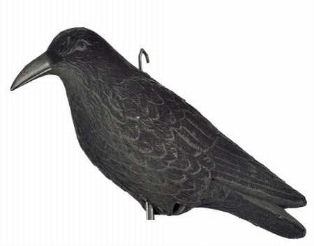 Lokvogel Kraai geflockt incl. pin en voet 41cm - Het Brabants Jachthuis