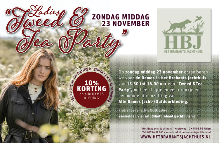 Tweed & Tea Party bij Het Brabants Jachthuis - zondag 23 november 2025