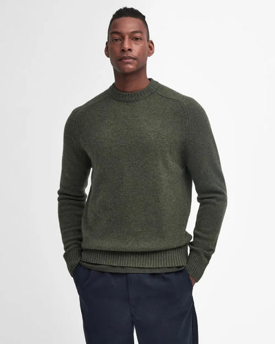Barbour Grangetown Crew Neck Sweater, mid olive