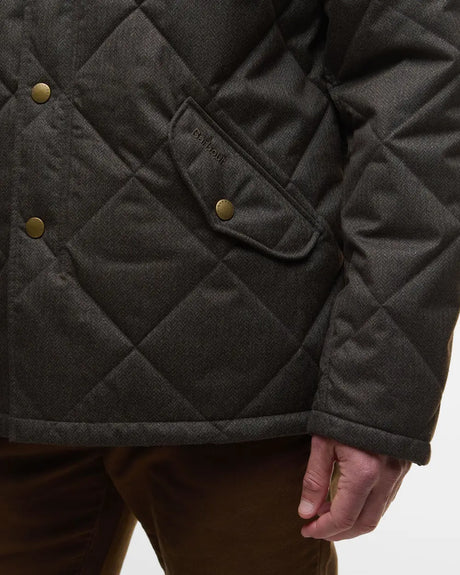 Barbour Winter Shoveler Quilted Jacket, dark olive