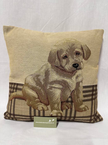 Gobelin Kussen Labrador Pup, beige