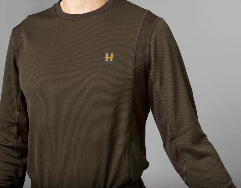 Afbeelding laden in Galerijviewer, Härkila Forest Hunter L/S T-Shirt, hunting green/shadow brown
