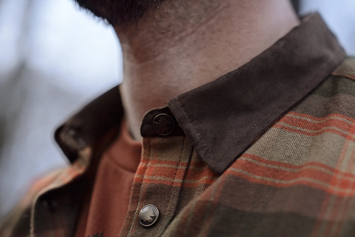 Härkila Aivak L/S Shirt, autumn orange check