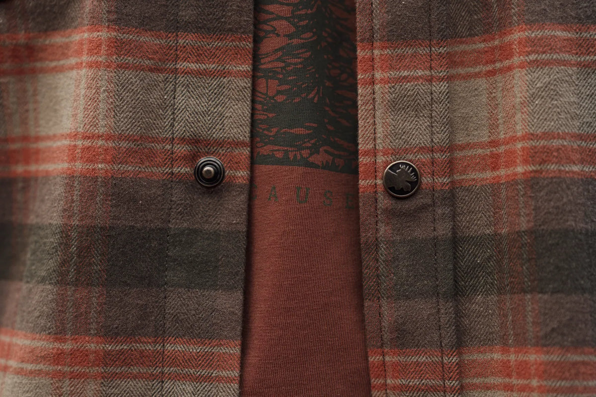 Härkila Aivak L/S Shirt, autumn orange check