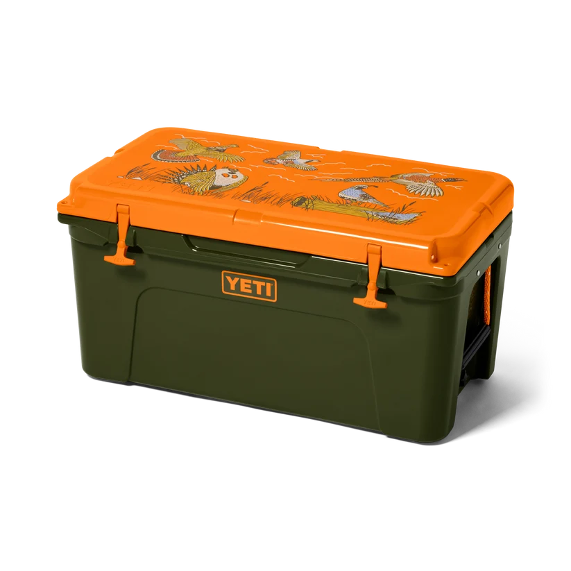 Yeti Tundra 65 koelbox, olive/king crab orange/upland birds