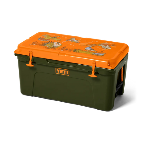 Yeti Tundra 65 koelbox, olive/king crab orange/upland birds