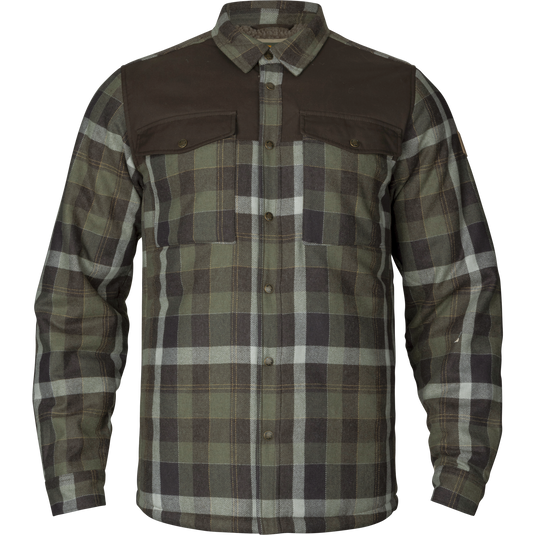 Härkila Asmund Insulated Wool Shirt, willow green/phantom