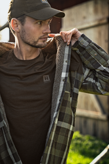 Härkila Asmund Insulated Wool Shirt, willow green/phantom